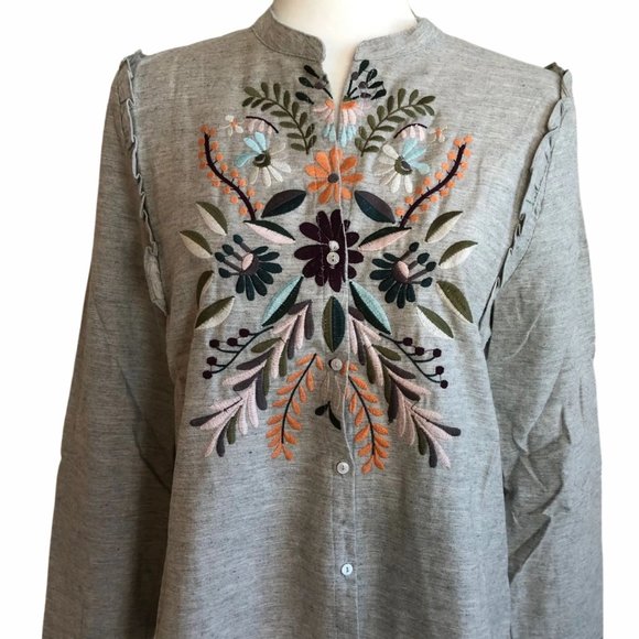 THML Tops - SALE!!!!! NWT THML Long Sleeve Embroidered Knit Shirt